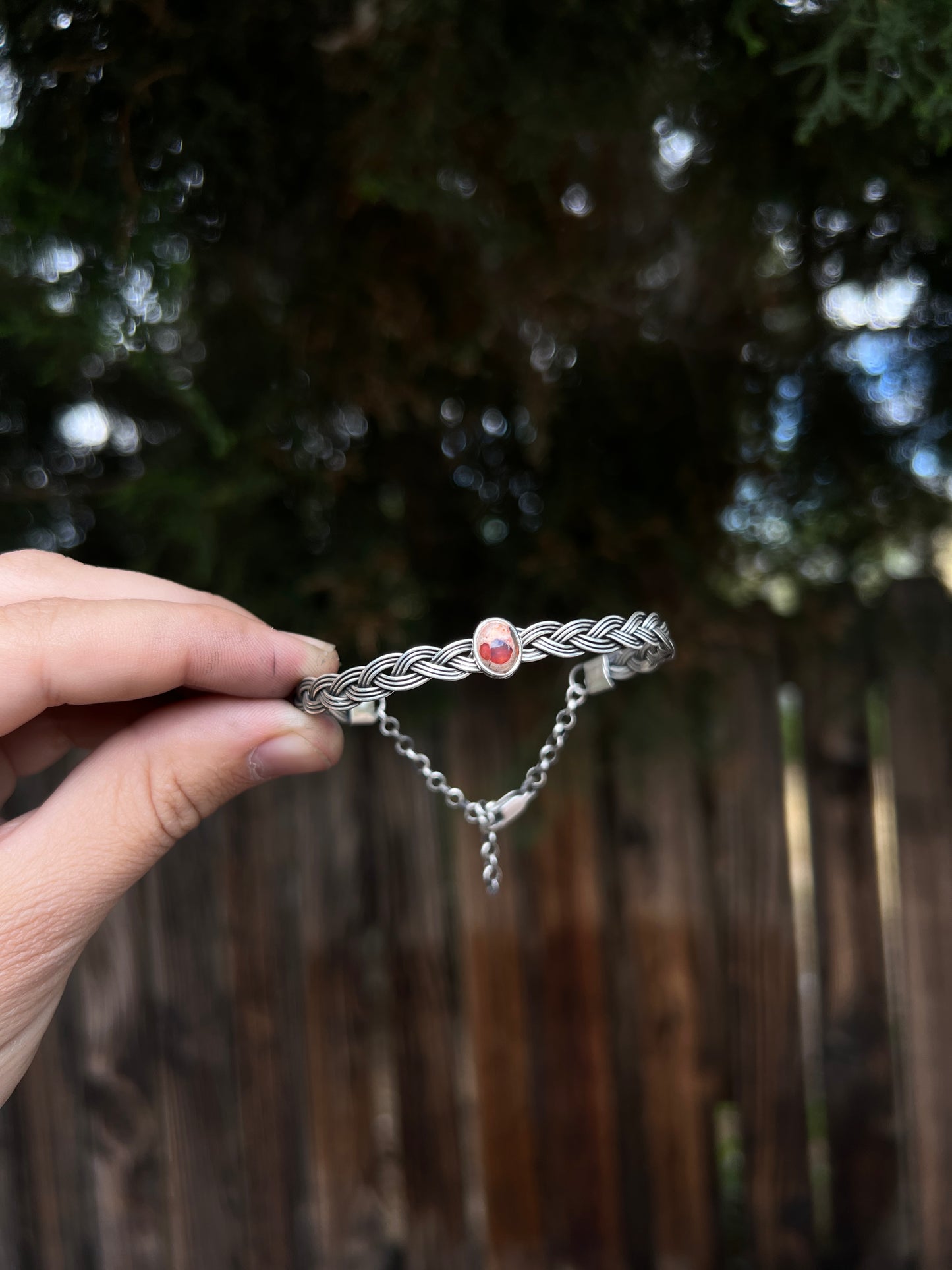 Lace Bracelet in Mexican Fire Opal