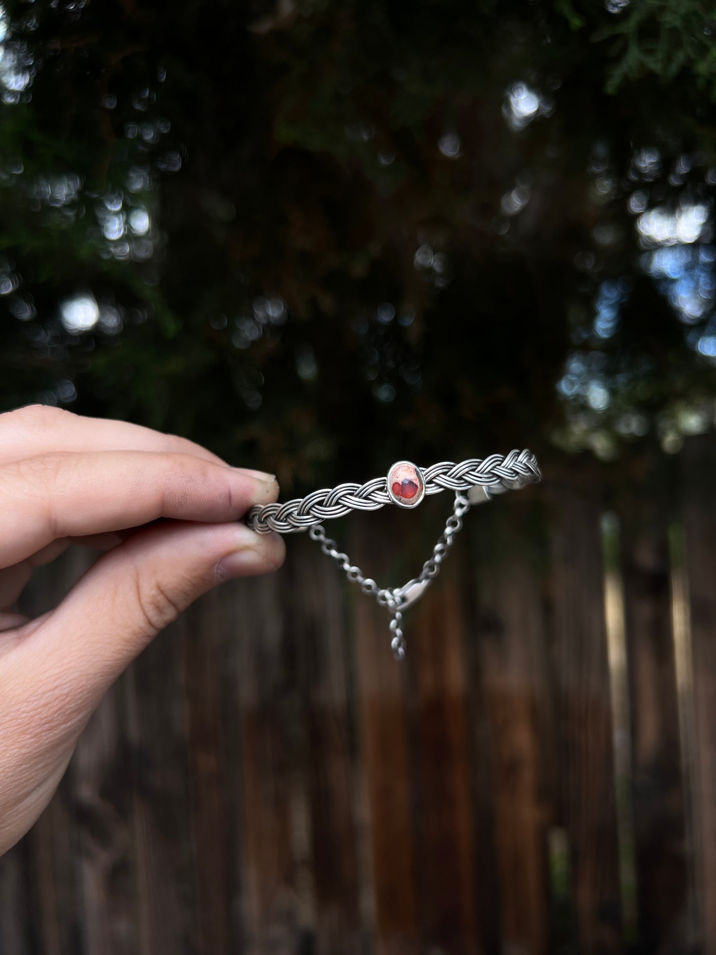 Lace Bracelet in Mexican Fire Opal