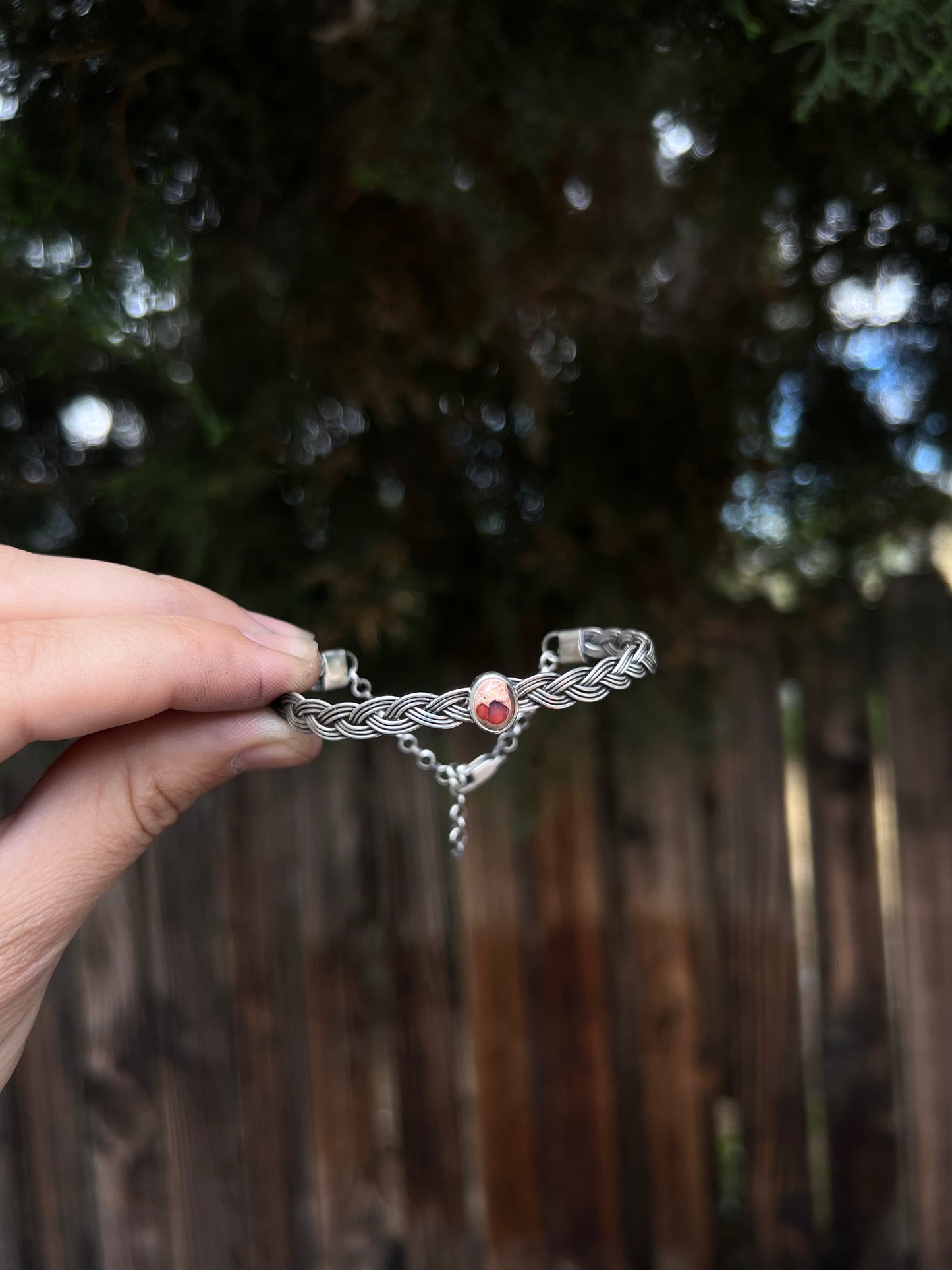 Lace Bracelet in Mexican Fire Opal