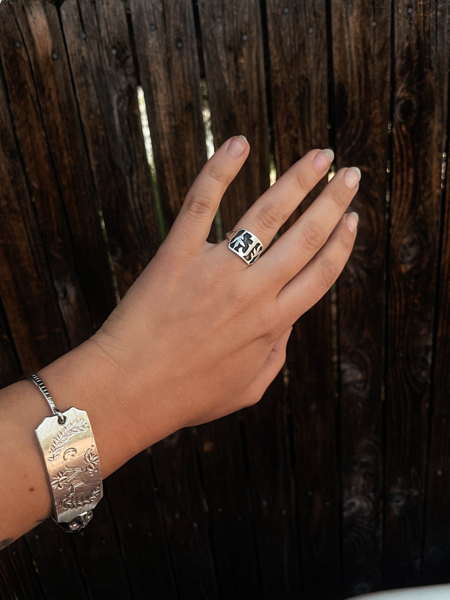 Sleep Well Initial Signet Ring